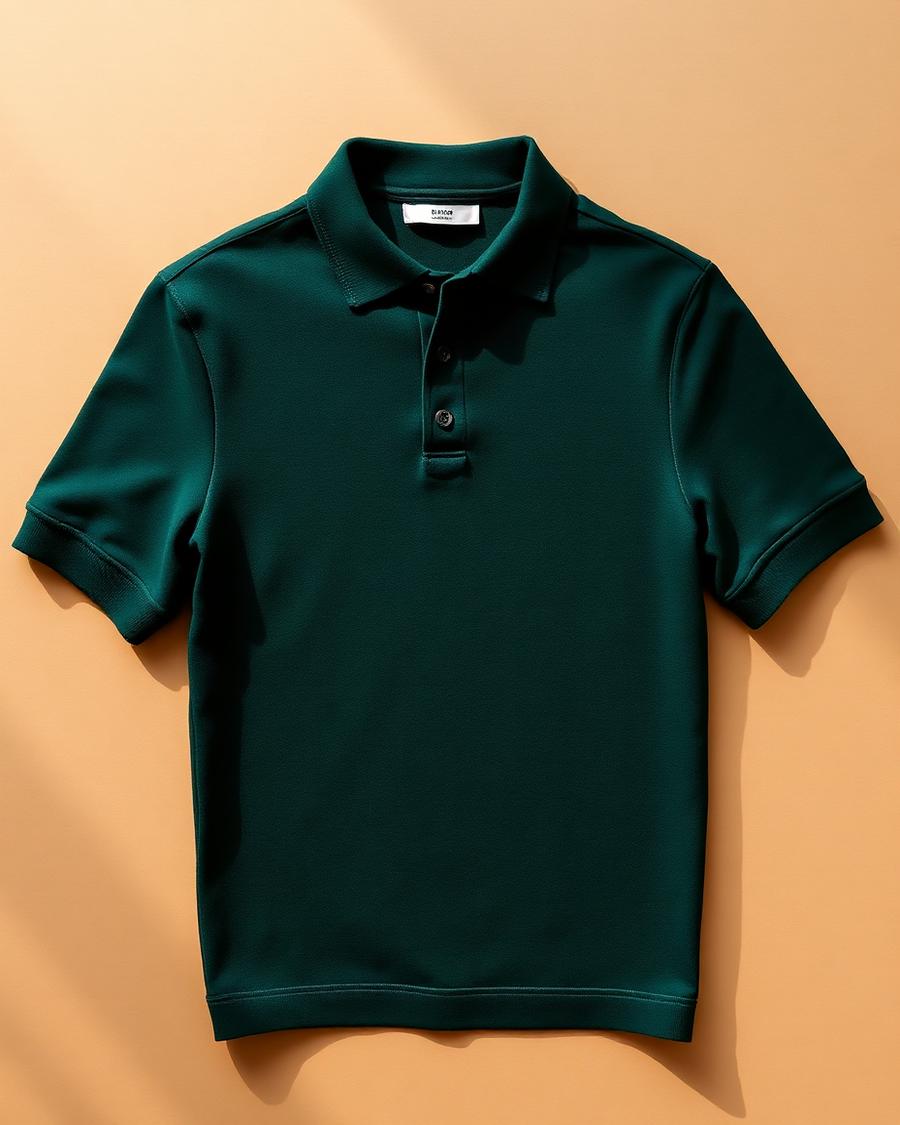 Brush Mountain Piqué Polo — Knit collar, real structure, no logo.